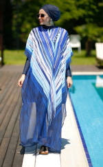 image_produit_vue_de_face_maillot_de_bain_couvrant_burkini_long_caftan_de_plage_imprime_triade_miss_burkini