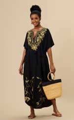 Caftan_Marocain_Broderie_Dorée_Caftan_Caftan_Noir_Caftan_De_Plage_Robe_De_Plage_Caftan_Et_Burkini_Miss_Burkini