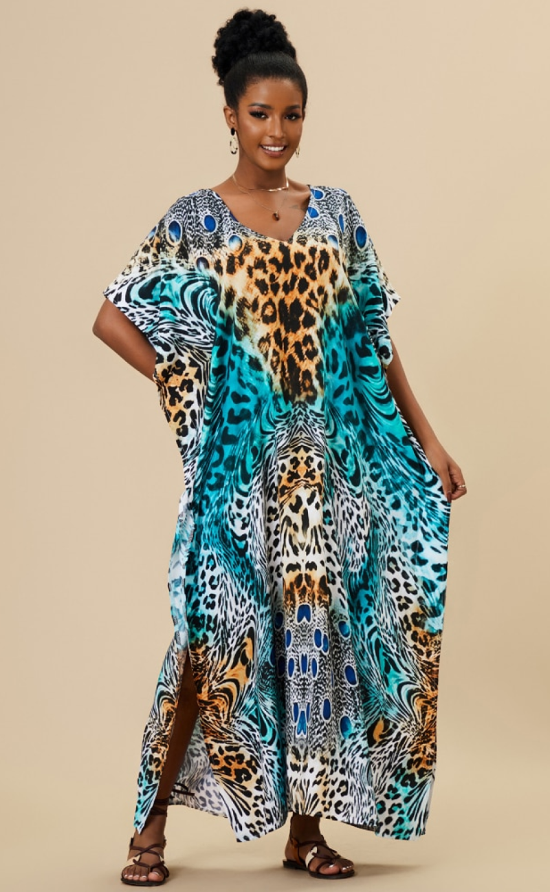 Caftan_Blanc_Et_Bleu_Caftan_Moderne_Robe_De_Plage_Miss_Burkini