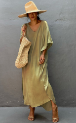 robe de plage - robe de plage chic - robe de plage longue - robe de plage verte - caftan de plage - miss burkini